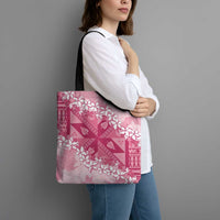 Bula Fiji Plumeria Tagimoucia Salusalu Pink Tote Bag Kaiviti Masi - Polynesian Pride