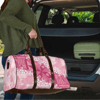 Bula Fiji Plumeria Tagimoucia Salusalu Pink Travel Bag Kaiviti Masi - Polynesian Pride