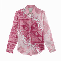 Bula Fiji Plumeria Tagimoucia Salusalu Pink Women Casual Shirt Kaiviti Masi - Polynesian Pride