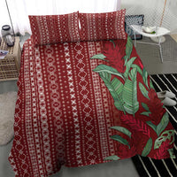 Women's Day Samoa Malu Tattoo Inspired Mix Teuila Bedding Set Scarlet LT7 - Polynesian Pride