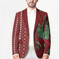 Women's Day Samoa Malu Tattoo Inspired Mix Teuila Blazer Scarlet LT7 - Polynesian Pride