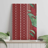 Women's Day Samoa Malu Tattoo Inspired Mix Teuila Canvas Wall Art Scarlet LT7 - Polynesian Pride
