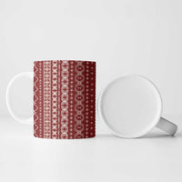 Women's Day Samoa Malu Tattoo Inspired Mix Teuila Ceramic Mug Scarlet LT7 - Polynesian Pride