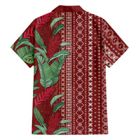 Women's Day Samoa Malu Tattoo Inspired Mix Teuila Family Matching Long Sleeve Bodycon Dress and Hawaiian Shirt Scarlet