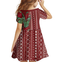 Women's Day Samoa Malu Tattoo Inspired Mix Teuila Family Matching Summer Maxi Dress and Hawaiian Shirt Scarlet