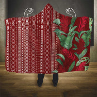 Women's Day Samoa Malu Tattoo Inspired Mix Teuila Hooded Blanket Scarlet LT7 - Polynesian Pride