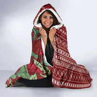 Women's Day Samoa Malu Tattoo Inspired Mix Teuila Hooded Blanket Scarlet LT7 - Polynesian Pride