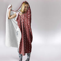 Women's Day Samoa Malu Tattoo Inspired Mix Teuila Hooded Blanket Scarlet LT7 - Polynesian Pride