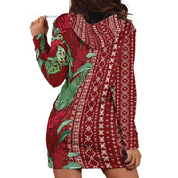 Women's Day Samoa Malu Tattoo Inspired Mix Teuila Hoodie Dress Scarlet LT7 - Polynesian Pride
