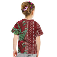 Women's Day Samoa Malu Tattoo Inspired Mix Teuila Kid T Shirt Scarlet LT7 - Polynesian Pride
