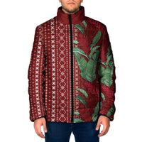 Women's Day Samoa Malu Tattoo Inspired Mix Teuila Padded Jacket Scarlet LT7 Men Scarlet - Polynesian Pride