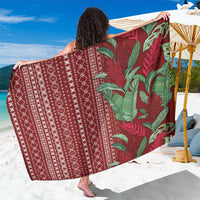 Women's Day Samoa Malu Tattoo Inspired Mix Teuila Sarong Scarlet LT7 One Size 44 x 66 inches Scarlet - Polynesian Pride