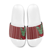 Women's Day Samoa Malu Tattoo Inspired Mix Teuila Slide Sandals Scarlet LT7 Scarlet - Polynesian Pride