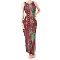 Women's Day Samoa Malu Tattoo Inspired Mix Teuila Tank Maxi Dress Scarlet LT7 Women Scarlet - Polynesian Pride