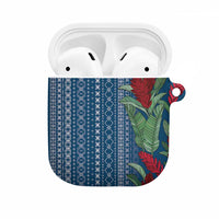 Women's Day Samoa Malu Tattoo Inspired Mix Teuila AirPods Case Royal Blue LT7 Royal Blue - Polynesian Pride