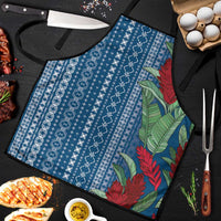 Women's Day Samoa Malu Tattoo Inspired Mix Teuila Apron Royal Blue LT7 Royal Blue - Polynesian Pride