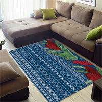 Women's Day Samoa Malu Tattoo Inspired Mix Teuila Area Rug Royal Blue LT7 - Polynesian Pride