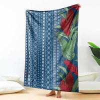 Women's Day Samoa Malu Tattoo Inspired Mix Teuila Blanket Royal Blue LT7 - Polynesian Pride