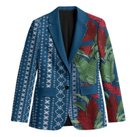 Women's Day Samoa Malu Tattoo Inspired Mix Teuila Blazer Royal Blue LT7 Unisex Royal Blue - Polynesian Pride