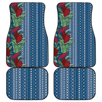 Women's Day Samoa Malu Tattoo Inspired Mix Teuila Car Mats Royal Blue LT7 - Polynesian Pride