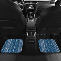 Women's Day Samoa Malu Tattoo Inspired Mix Teuila Car Mats Royal Blue LT7 Set 2pcs - Back Royal Blue - Polynesian Pride