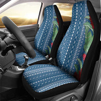 Women's Day Samoa Malu Tattoo Inspired Mix Teuila Car Seat Cover Royal Blue LT7 - Polynesian Pride