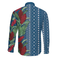 Women's Day Samoa Malu Tattoo Inspired Mix Teuila Family Matching Puletasi and Hawaiian Shirt Royal Blue