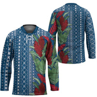 Women's Day Samoa Malu Tattoo Inspired Mix Teuila Hockey Jersey Royal Blue LT7 - Polynesian Pride