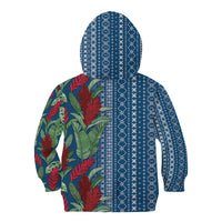 Women's Day Samoa Malu Tattoo Inspired Mix Teuila Kid Hoodie Royal Blue LT7 - Polynesian Pride