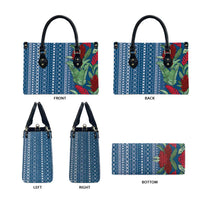 Women's Day Samoa Malu Tattoo Inspired Mix Teuila Leather Bag Royal Blue LT7 - Polynesian Pride