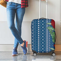 Women's Day Samoa Malu Tattoo Inspired Mix Teuila Luggage Cover Royal Blue LT7 - Polynesian Pride