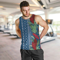 Women's Day Samoa Malu Tattoo Inspired Mix Teuila Men Tank Top Royal Blue LT7 Royal Blue - Polynesian Pride