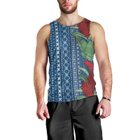 Women's Day Samoa Malu Tattoo Inspired Mix Teuila Men Tank Top Royal Blue LT7 - Polynesian Pride