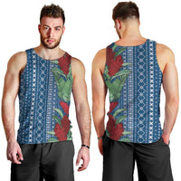 Women's Day Samoa Malu Tattoo Inspired Mix Teuila Men Tank Top Royal Blue LT7 - Polynesian Pride