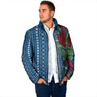 Women's Day Samoa Malu Tattoo Inspired Mix Teuila Padded Jacket Royal Blue LT7 - Polynesian Pride