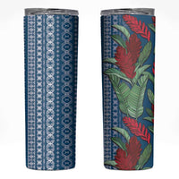 Women's Day Samoa Malu Tattoo Inspired Mix Teuila Skinny Tumbler Royal Blue LT7 Royal Blue - Polynesian Pride