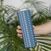 Women's Day Samoa Malu Tattoo Inspired Mix Teuila Skinny Tumbler Royal Blue LT7 - Polynesian Pride