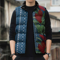 Women's Day Samoa Malu Tattoo Inspired Mix Teuila Sleeveless Puffer Jacket Royal Blue LT7 - Polynesian Pride
