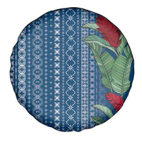 Women's Day Samoa Malu Tattoo Inspired Mix Teuila Spare Tire Cover Royal Blue LT7 - Polynesian Pride