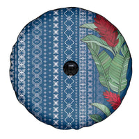 Women's Day Samoa Malu Tattoo Inspired Mix Teuila Spare Tire Cover Royal Blue LT7 - Polynesian Pride
