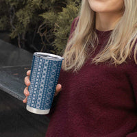 Women's Day Samoa Malu Tattoo Inspired Mix Teuila Tumbler Cup Royal Blue LT7 - Polynesian Pride