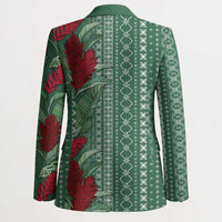 Women's Day Samoa Malu Tattoo Inspired Mix Teuila Blazer Sage Green LT7 - Polynesian Pride