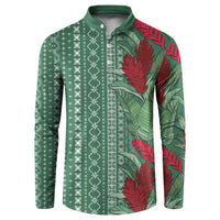 Women's Day Samoa Malu Tattoo Inspired Mix Teuila Button Sweatshirt Sage Green LT7 Sage Green - Polynesian Pride