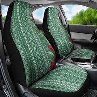 Women's Day Samoa Malu Tattoo Inspired Mix Teuila Car Seat Cover Sage Green LT7 - Polynesian Pride