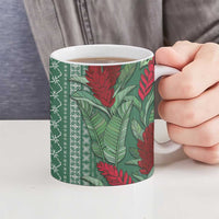 Women's Day Samoa Malu Tattoo Inspired Mix Teuila Ceramic Mug Sage Green LT7 - Polynesian Pride