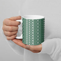 Women's Day Samoa Malu Tattoo Inspired Mix Teuila Ceramic Mug Sage Green LT7 - Polynesian Pride
