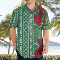 Women's Day Samoa Malu Tattoo Inspired Mix Teuila Hawaiian Shirt Sage Green LT7 - Polynesian Pride