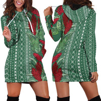Women's Day Samoa Malu Tattoo Inspired Mix Teuila Hoodie Dress Sage Green LT7 - Polynesian Pride