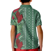 Women's Day Samoa Malu Tattoo Inspired Mix Teuila Kid Polo Shirt Sage Green LT7 - Polynesian Pride