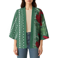 Women's Day Samoa Malu Tattoo Inspired Mix Teuila Kimono Sage Green LT7 - Polynesian Pride